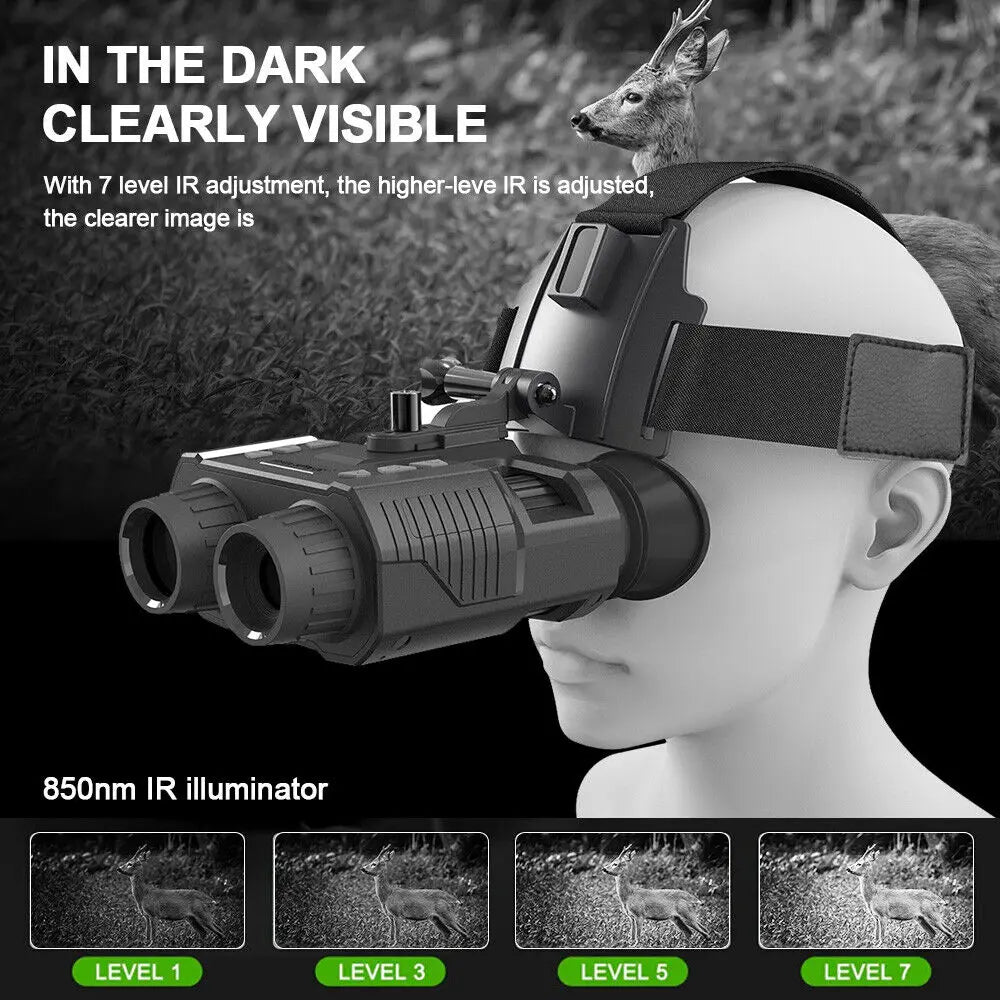 Night Vision Binoculars for Helmet Head Mounted 4 Color Image 200m Range Darkness Naked-eye 3D Display Night Vision Goggles
