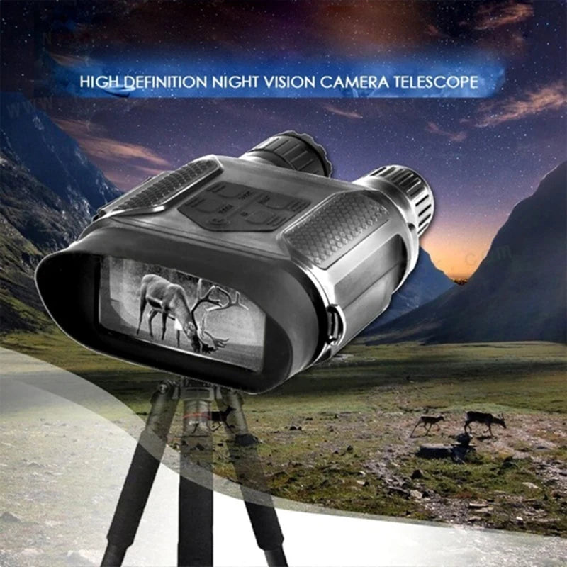 IR Camera 4″ Large Viewing Screen Photo Video Recording from 400m/1300ft Digital Infrared Night Vision Hunting Binoculars NV400B