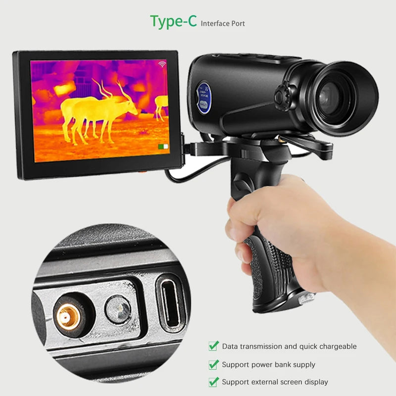 New Upgrade S243pro Thermal Imaging Monocular Laser Red Dot Crosshair Cursor Aiming Hunting Observation Infrared Thermal Imager