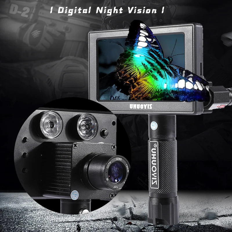 HD Night Vision Device Clear Image Double Infared IR Long Range in Full Darkness Night Viewer Laser Red Dot Sight Scope Mounted