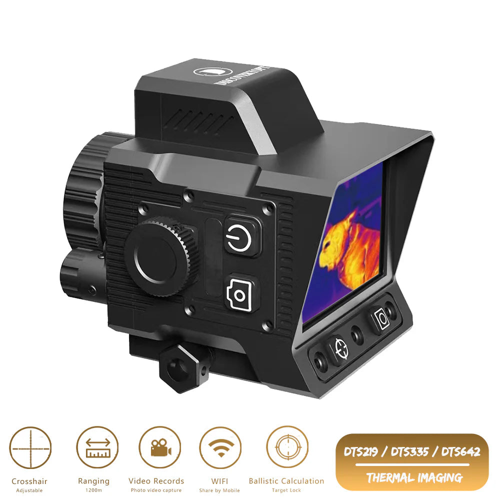 DTS642 Monocular Tactical Reticle Thermal Imaging 4 Pseudo-Color 640X512 Infrared WIFI Shockproof Hunting Clip-on Thermal